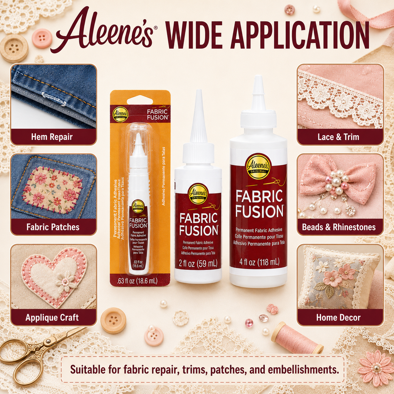 Aleene's Fabric Fusion Fabric  – Fabric Glue Bond recenzja i cena