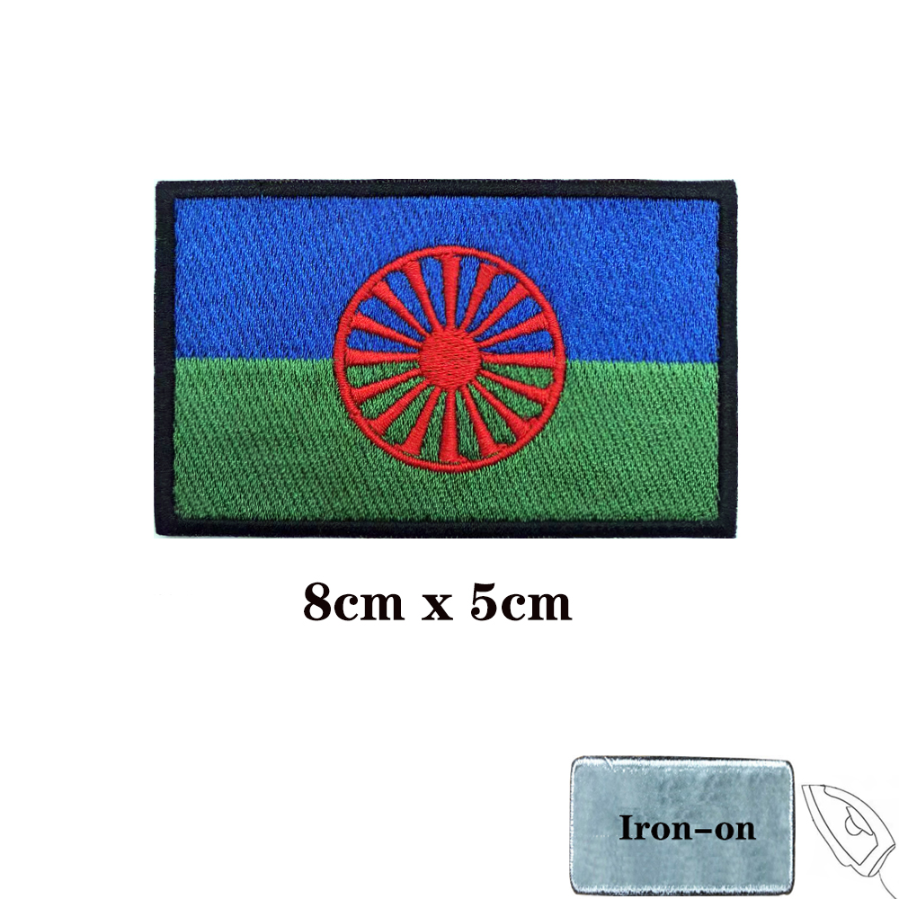 Rom Gypsy Flag Of The Romani   – Velcro Sew On recenzja i cena