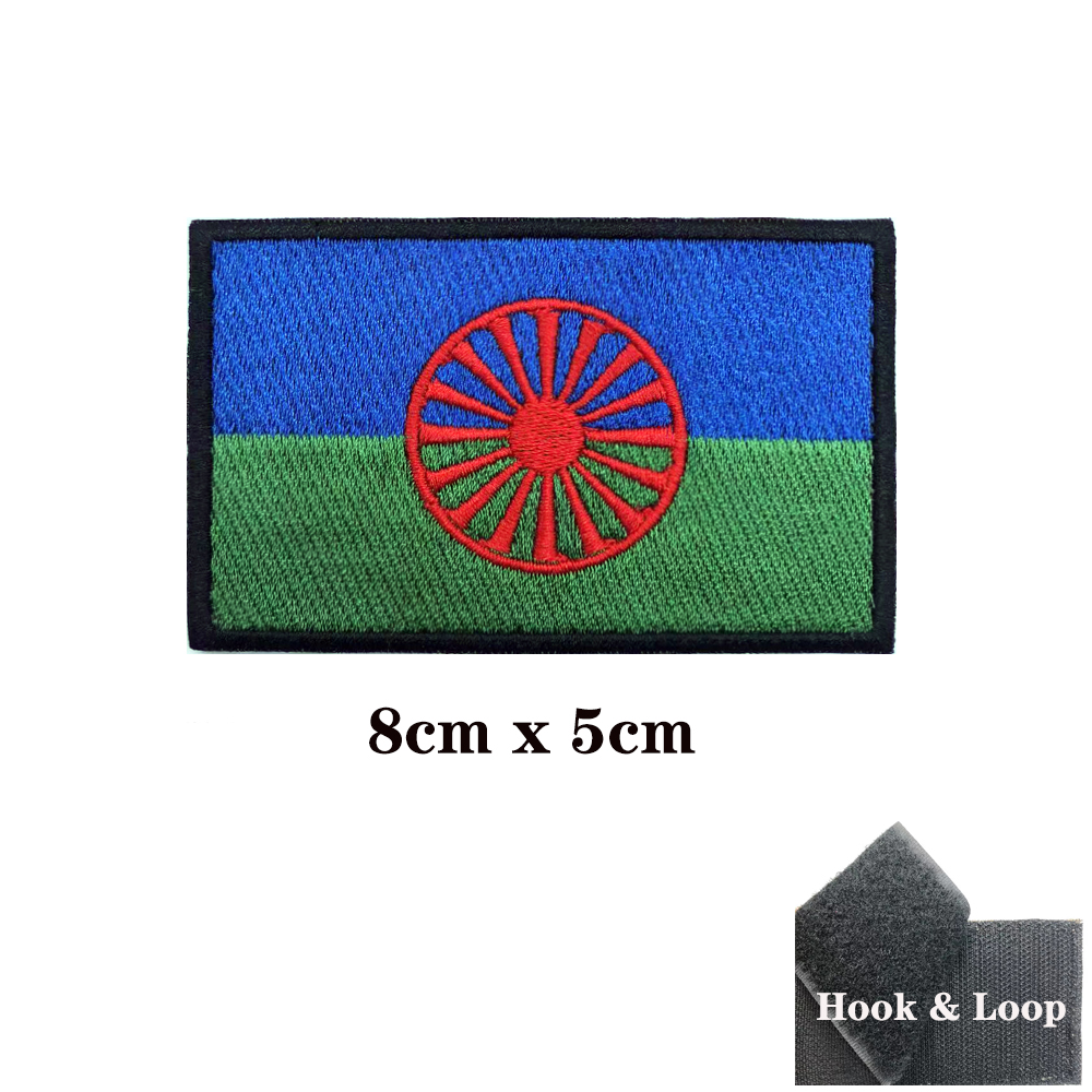 Rom Gypsy Flag Of The Romani   – Velcro Sew On recenzja i cena
