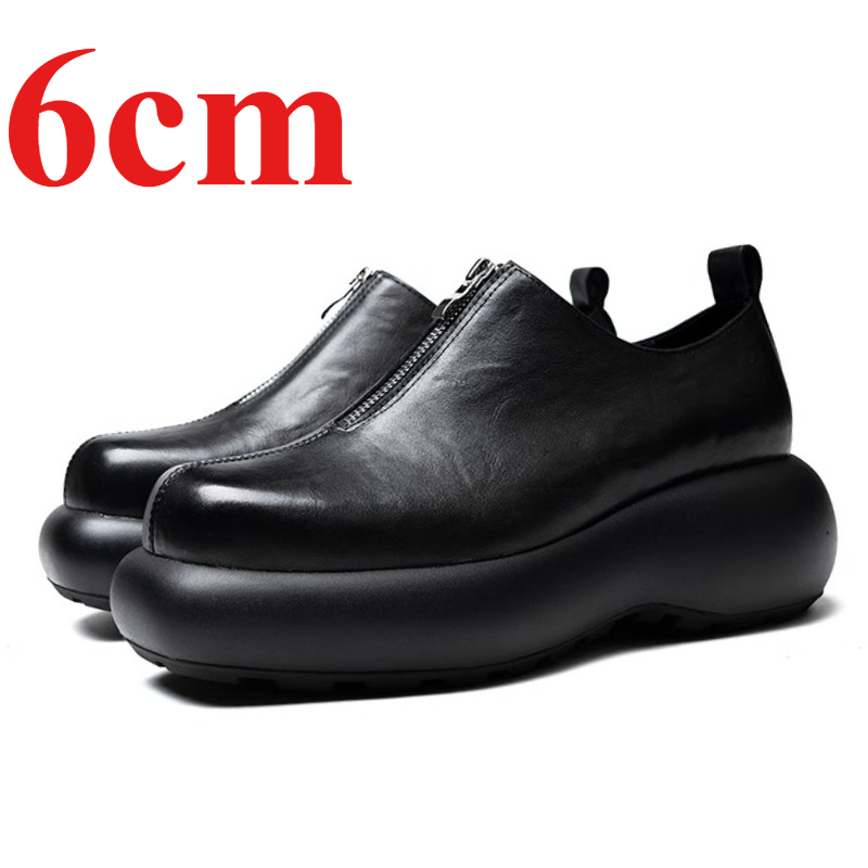 Derby Shoes for Men's Height I – Sewing Front Zipper recenzja i cena