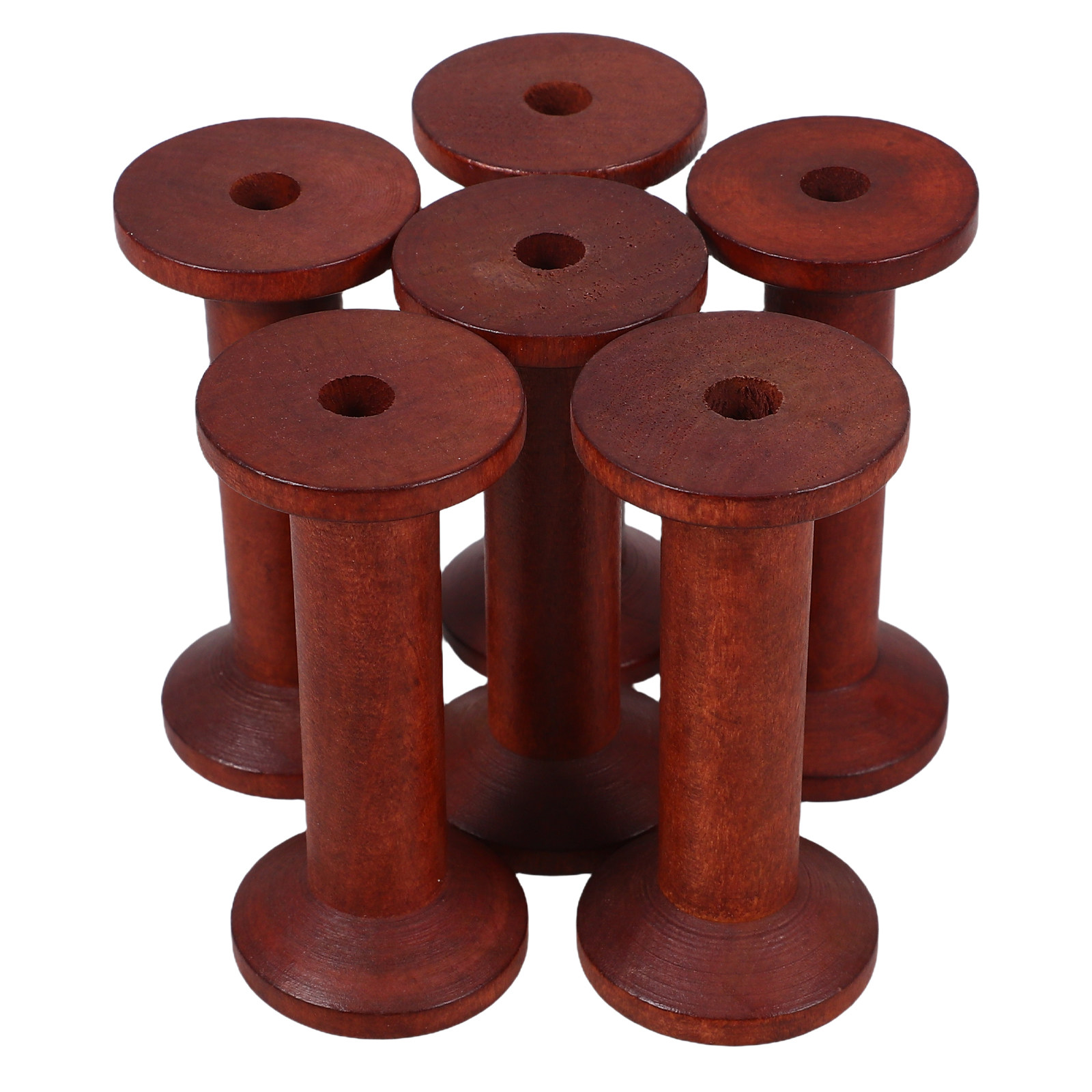 6Pcs Vintage Wooden Bobbins Th – Thread Bobbins Empty recenzja i cena