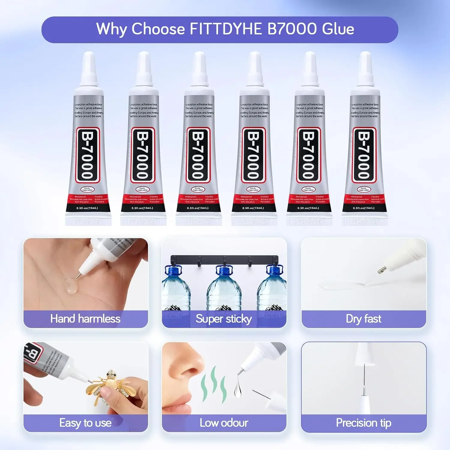 ICUTE-FITTDYHE 6PCS Jewelry Gl – Fabric Glue Bond recenzja i cena