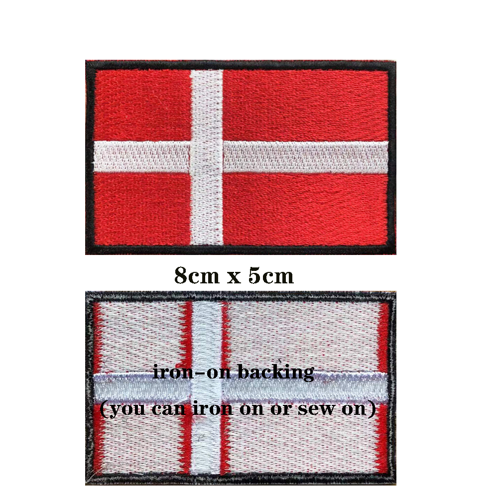 1PC Danish Flag Denmark Embroi – Velcro Sew On recenzja i cena