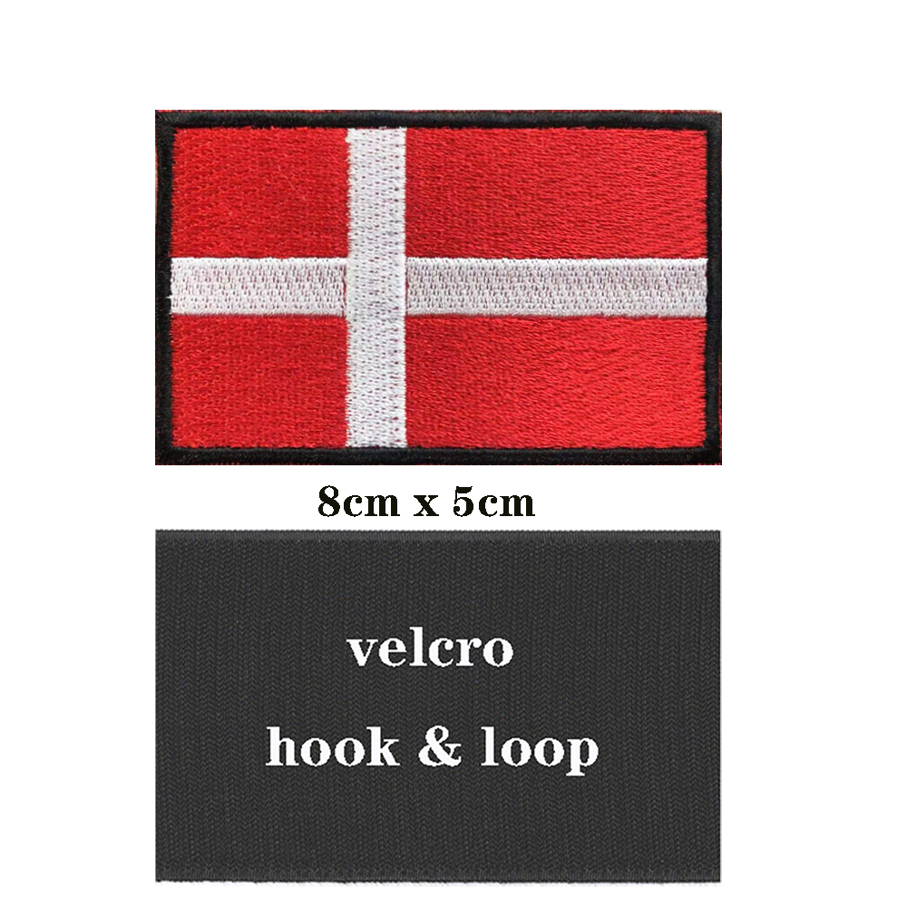 1PC Danish Flag Denmark Embroi – Velcro Sew On recenzja i cena
