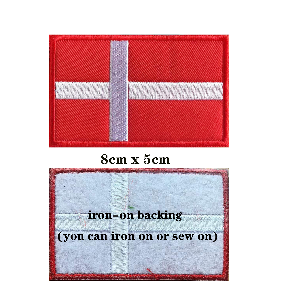 1PC Danish Flag Denmark Embroi – Velcro Sew On recenzja i cena