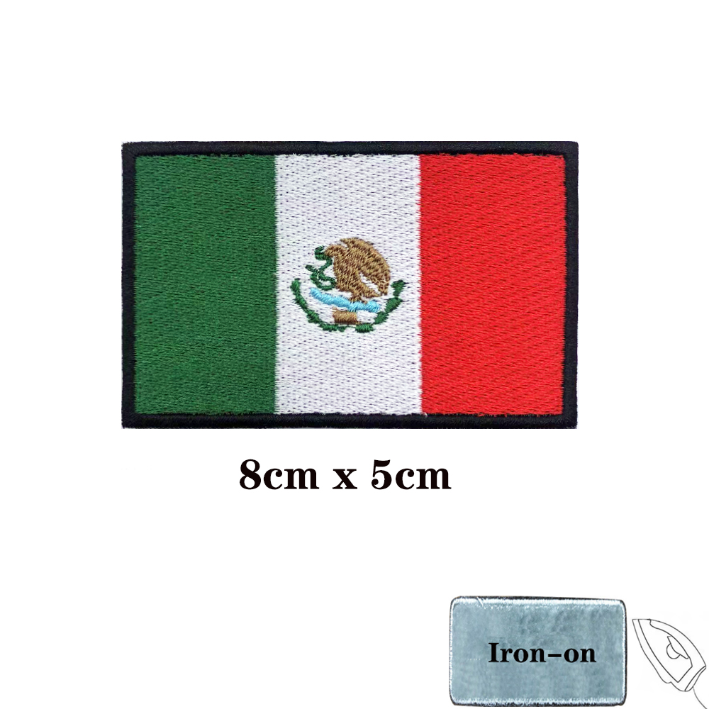 Mexican flag Mexico Patches Ar – Velcro Sew On recenzja i cena