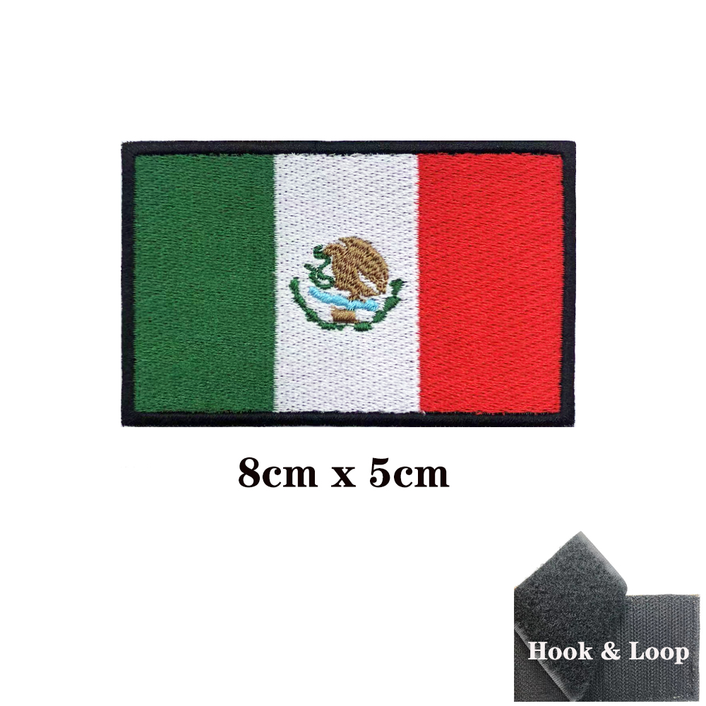 Mexican flag Mexico Patches Ar – Velcro Sew On recenzja i cena