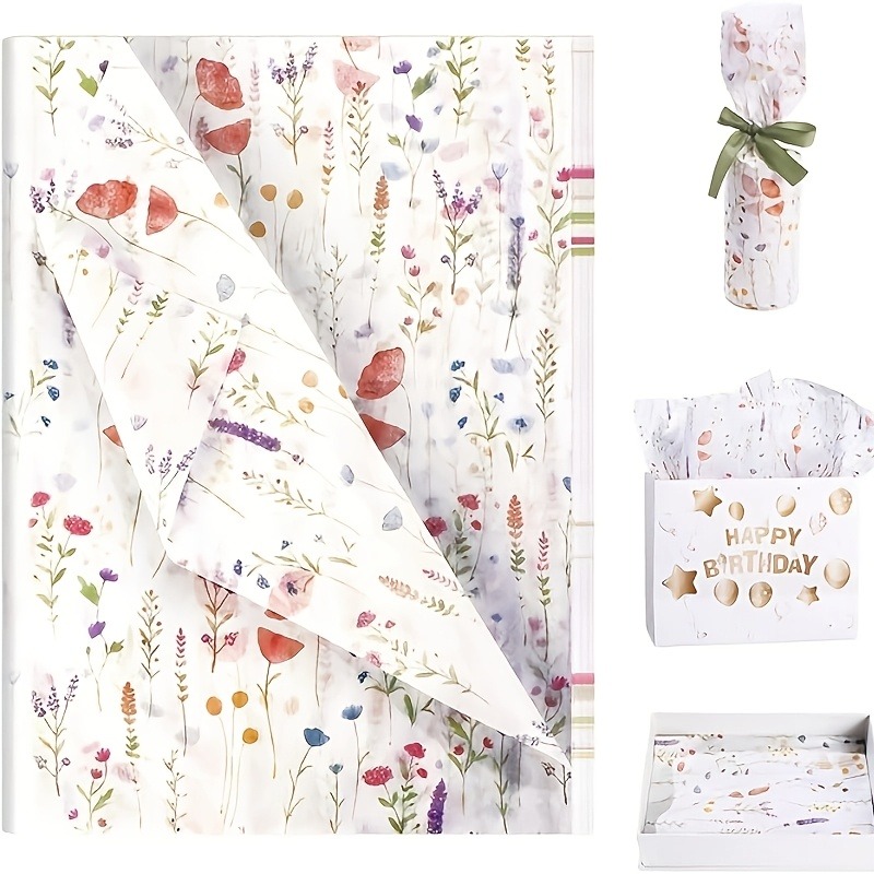 20 Sheets Lavender Print Gift  – Pattern Tissue Paper recenzja i cena