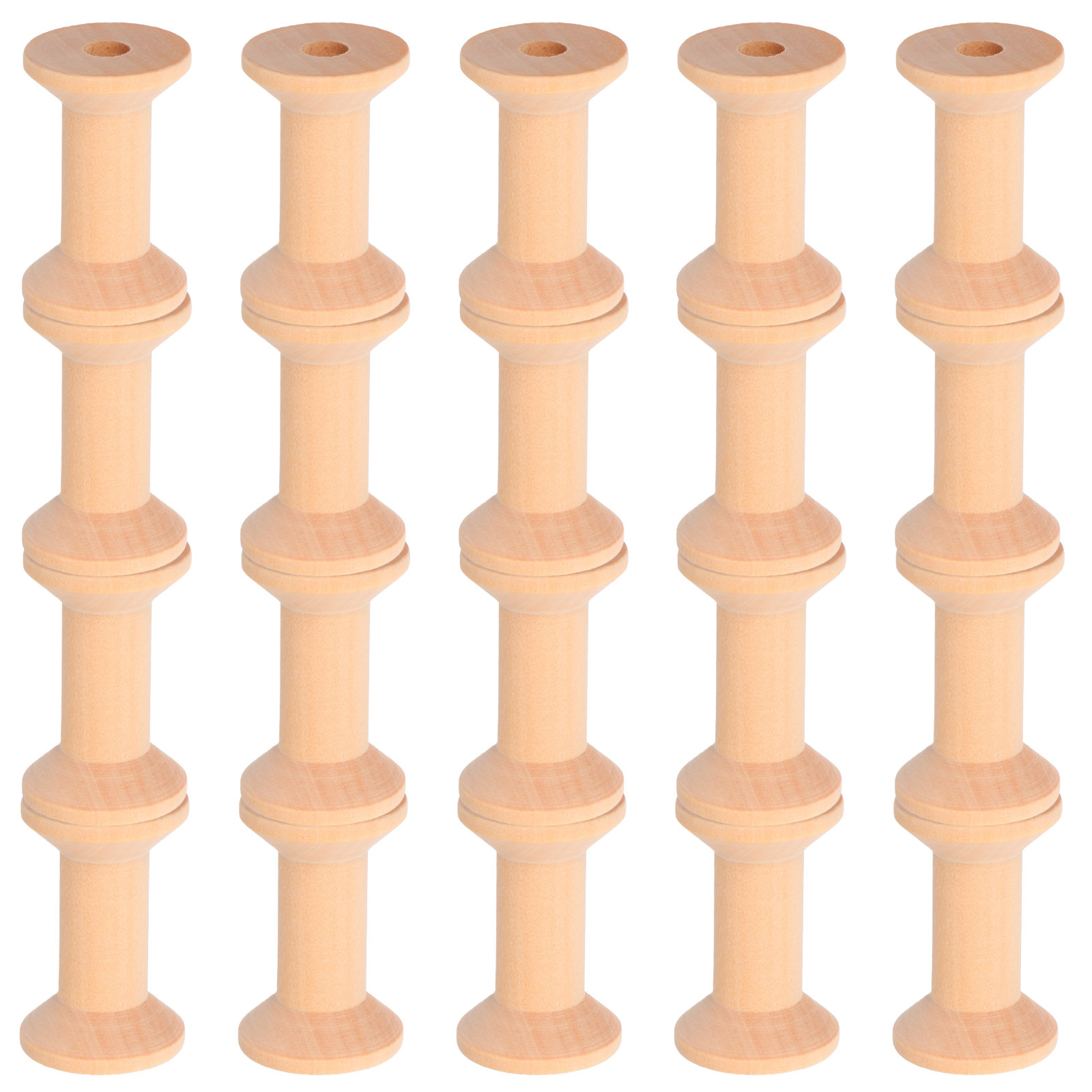 50Pcs Natural Wood Spools Unpa – Thread Bobbins Empty recenzja i cena