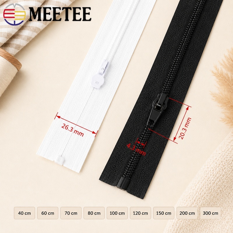 5/10Pcs 40-300cm 3# Nylon Zipp – Sewing Front Zipper recenzja i cena